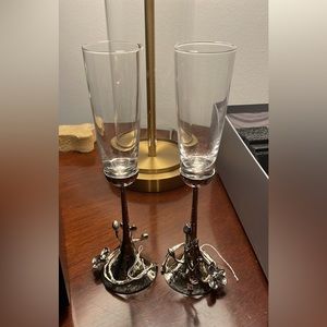 Michael Aram Orchid Champagne Flutes